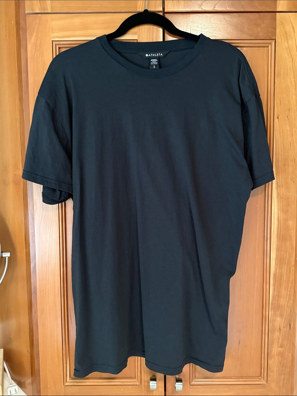 Athleta True Cotton Tee Black Large
